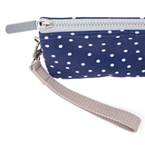 Carnaby Wallet in Navy Polka Dot
