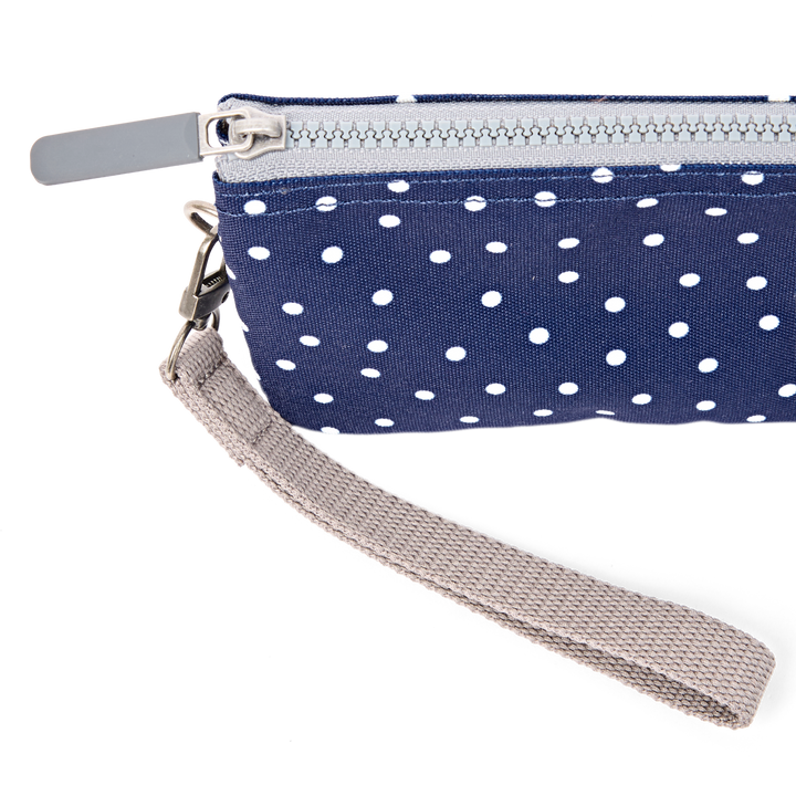 Carnaby Wallet in Navy Polka Dot