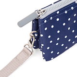 Carnaby Wallet in Navy Polka Dot