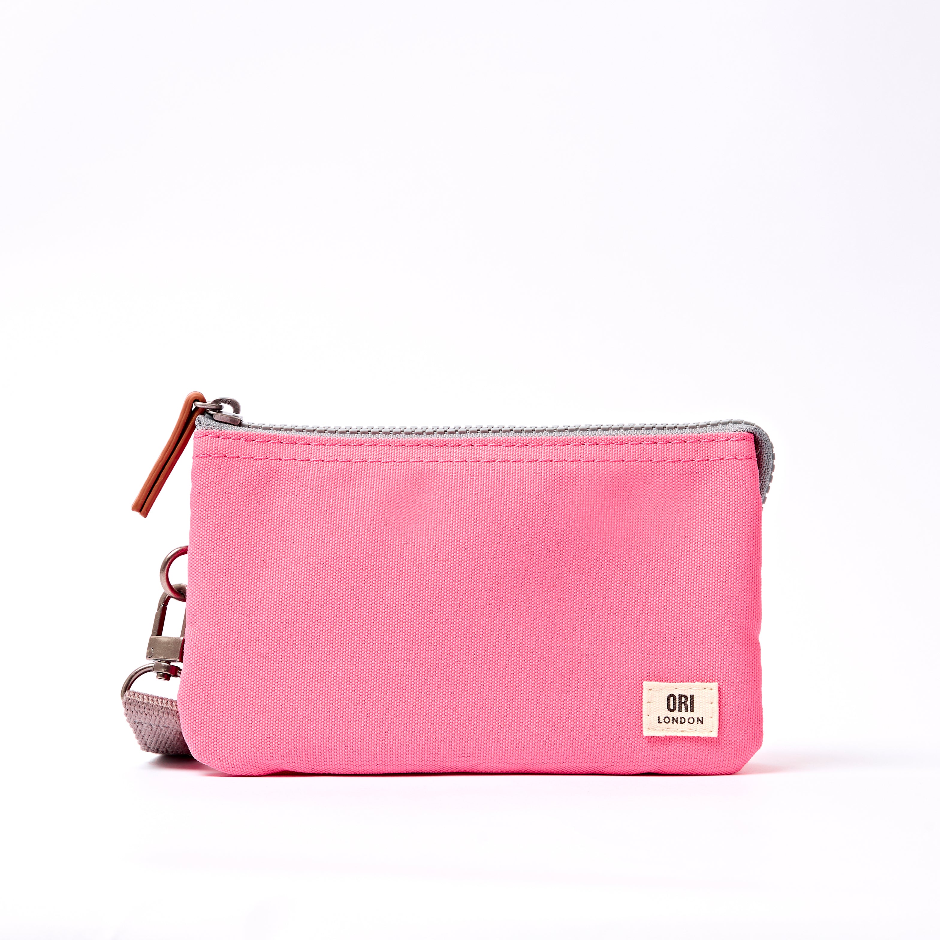 WALLET bag＋POCKET shoulder／グレー×ネオンピンク Carnaby Wallet in Pink Lemonade – ORI London