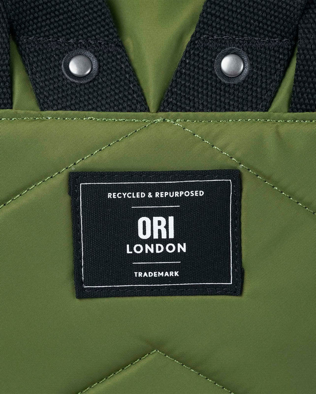 Black Label Canfield Roll Top Backpack in Avocado