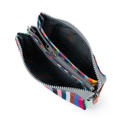 Carnaby with Wrist Strap Multi Stripe Recycled Canvas