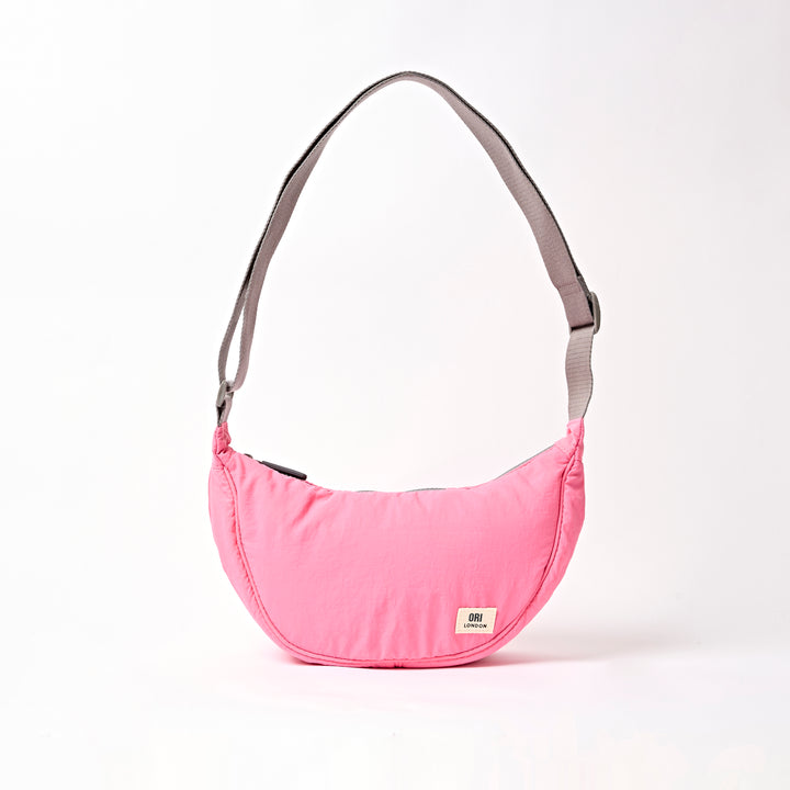 Farringdon Half Moon Bag in Pink Lemonade Taslon