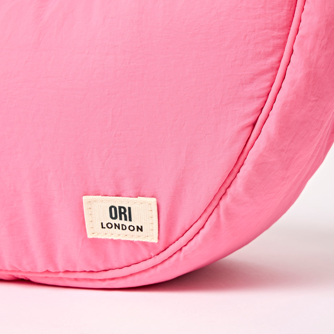 Farringdon Half Moon Bag in Pink Lemonade Taslon