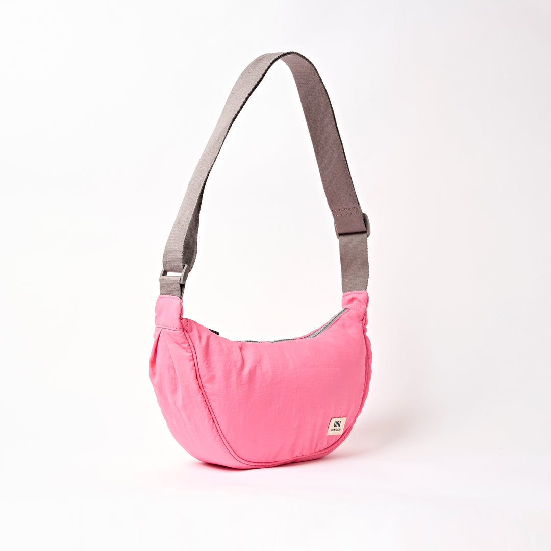 Farringdon Half Moon Bag in Pink Lemonade Taslon