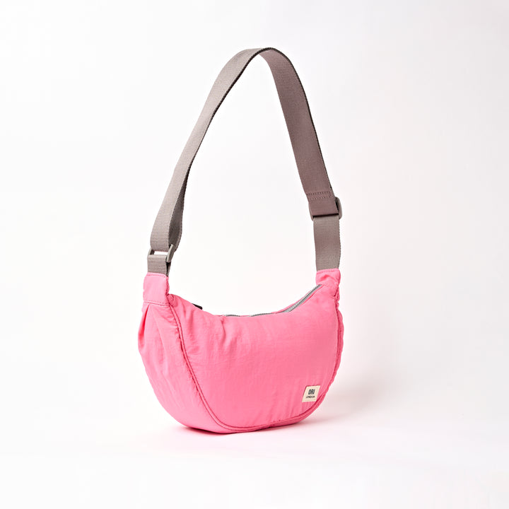 Farringdon Half Moon Bag in Pink Lemonade Taslon