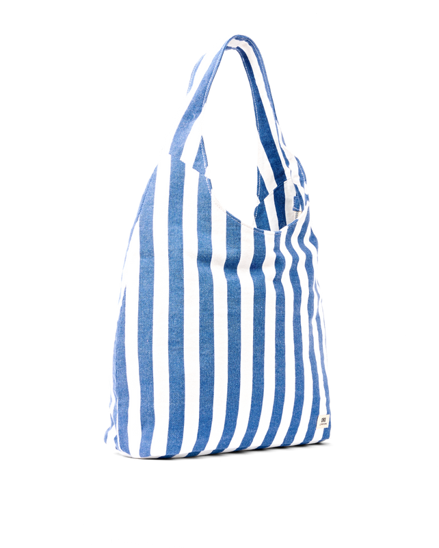 Hoxton Shoulder Bag in Denim Stripe