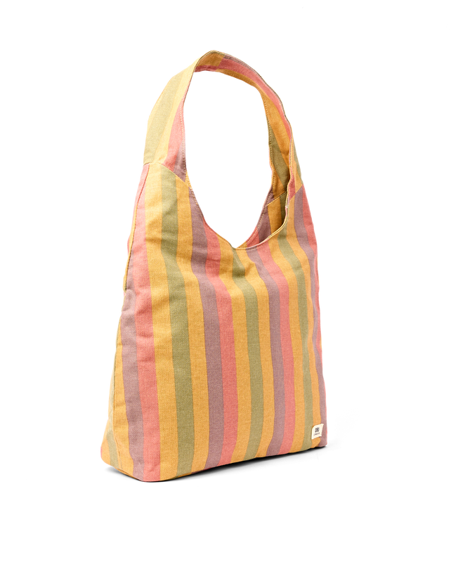 Hoxton Shoulder Bag in Faded Multi Stripe
