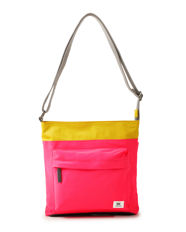 Creative Waste Kennington Crossbody Bag in Raspberry/Mustard