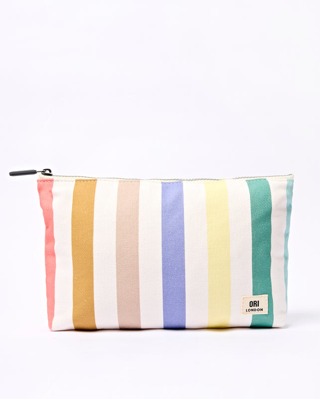Maida Vale Pouch in Pastel Multi Stripe
