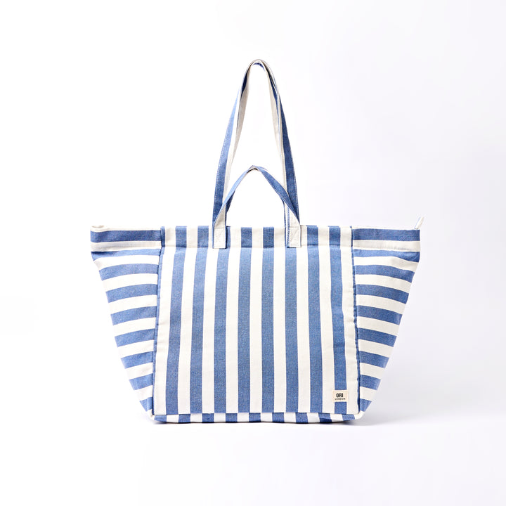 Marylebone Tote Bag in Denim Stripe