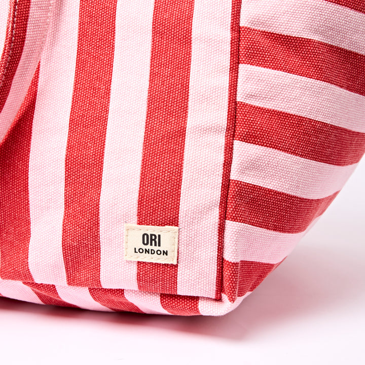 Marylebone Tote Bag in Strawberry Stripe