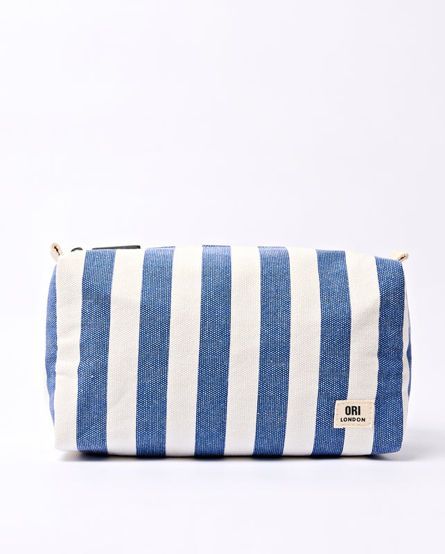 Maygrove Wash Bag in Denim Stripe
