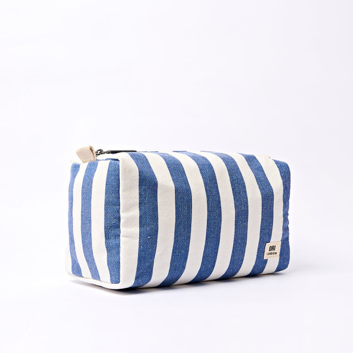 Mayfair Wash Bag in Denim Stripe