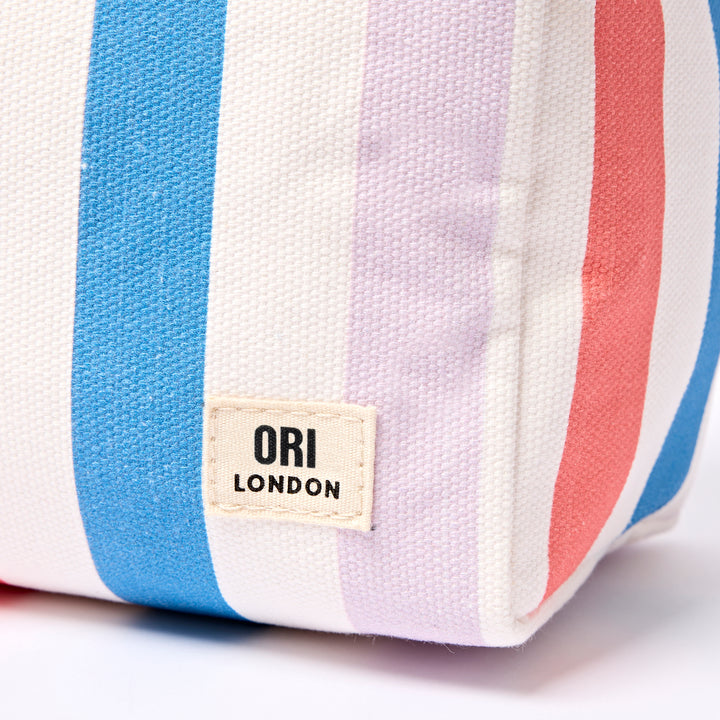 Mayfair Wash Bag in Pastel Multi Stripe