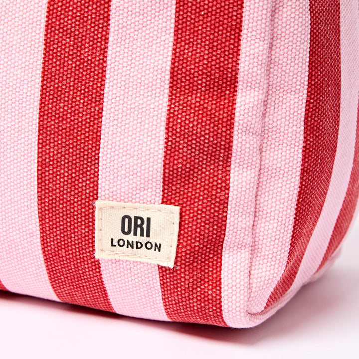 Mayfair Wash Bag in Strawberry Stripe