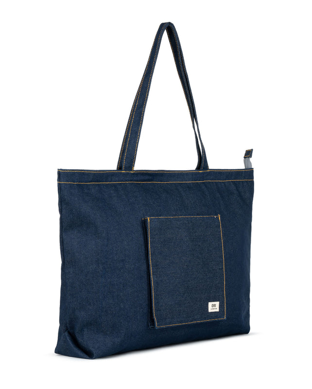 Portobello Tote Bag in Dark Wash Denim