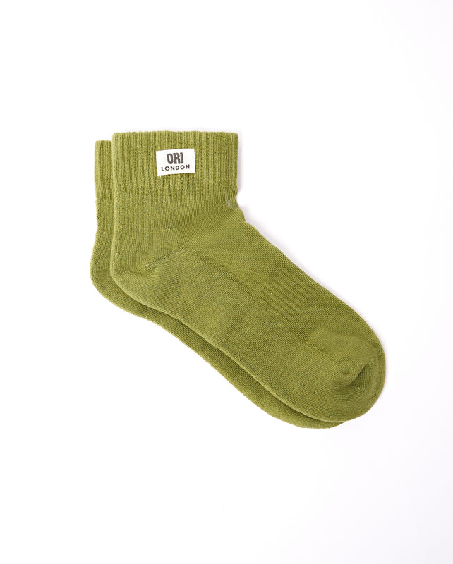 Wembley Ankle Socks for Men in Avocado