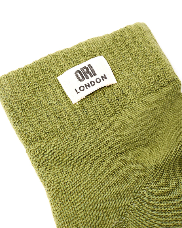 Wembley Ankle Socks for Men in Avocado