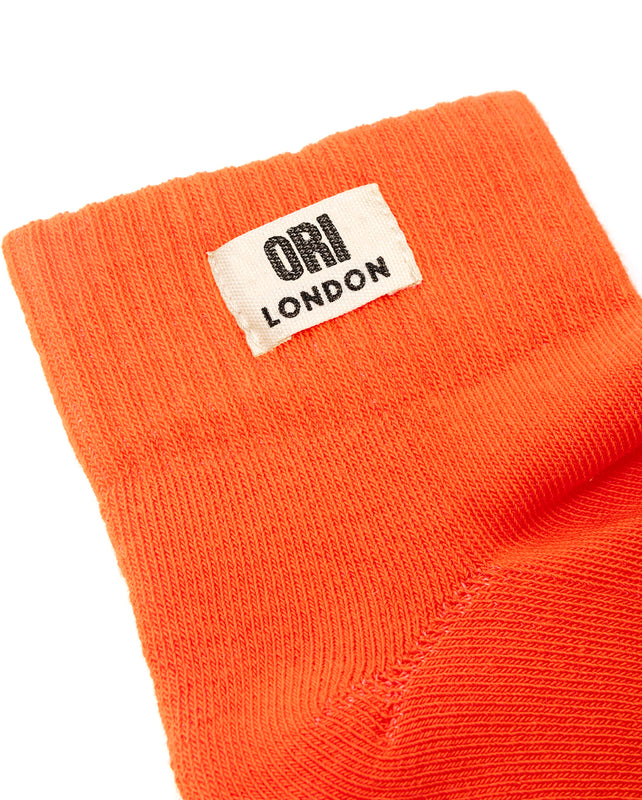 Wembley Ankle Socks for Women in Jaffa Orange