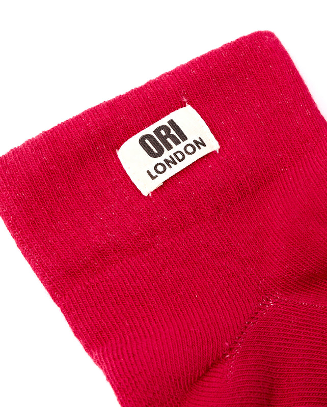 Wembley Ankle Socks for Women in Scarlet