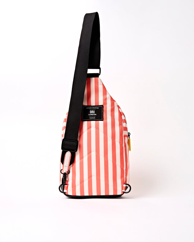 Willesden Sling Bag in Coral Stripe