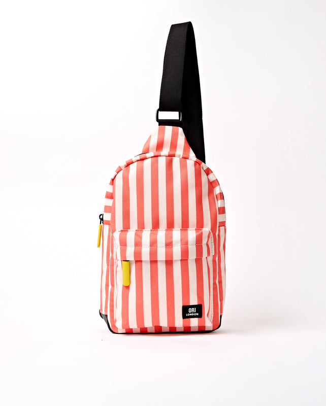 Willesden Sling Bag in Coral Stripe