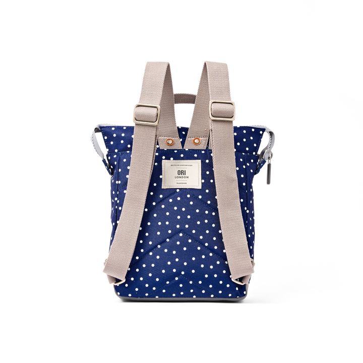 Bantry Backpack in Navy Polka Dot