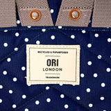 Bantry Backpack in Navy Polka Dot