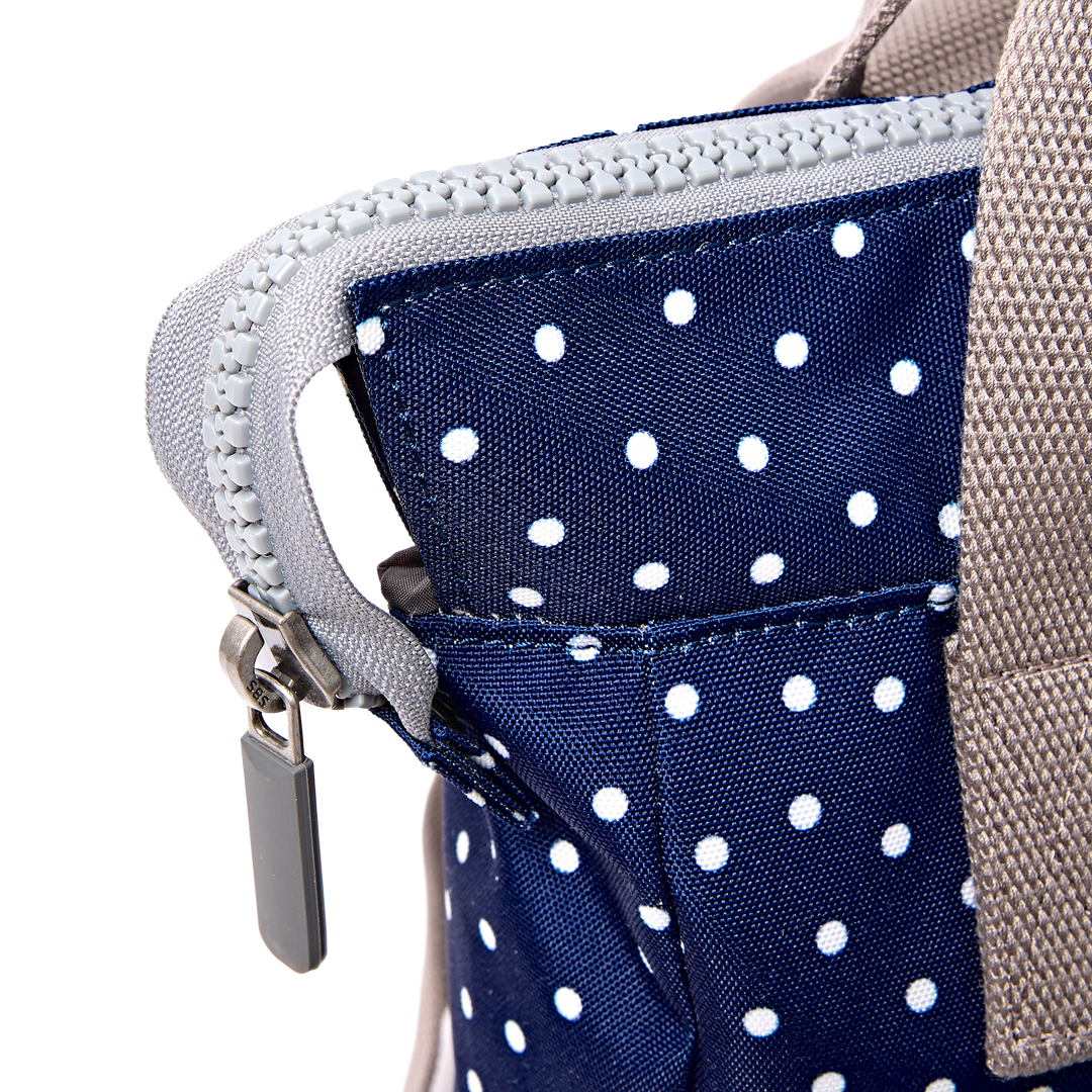 Bantry Backpack in Navy Polka Dot