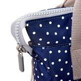 Bantry Backpack in Navy Polka Dot
