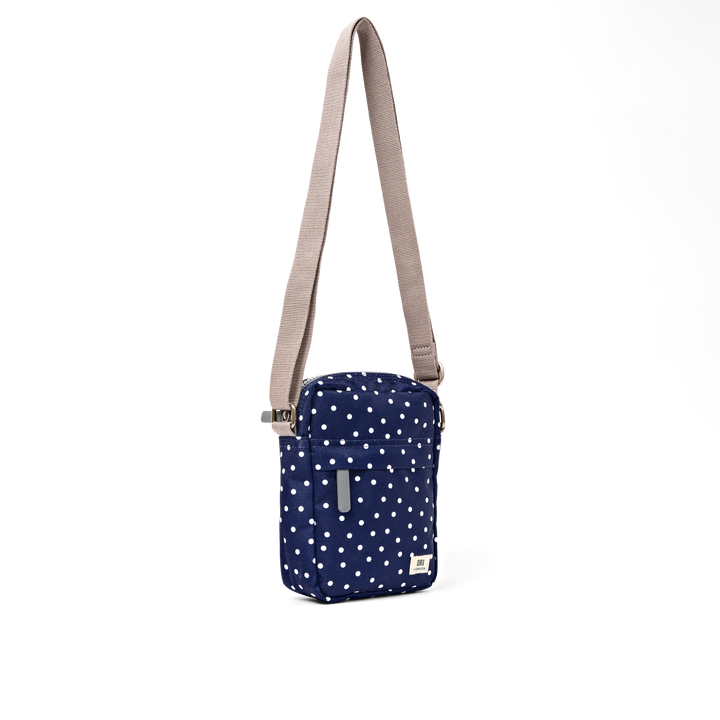 Bond Pocket Crossbody Bag in Navy Polka Dot
