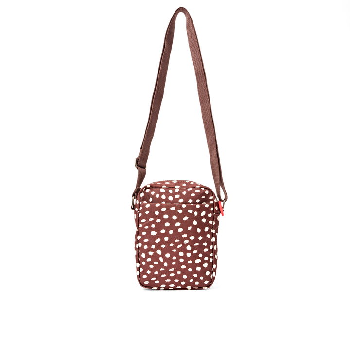 Bond Pocket Crossbody Bag in Brown Dot