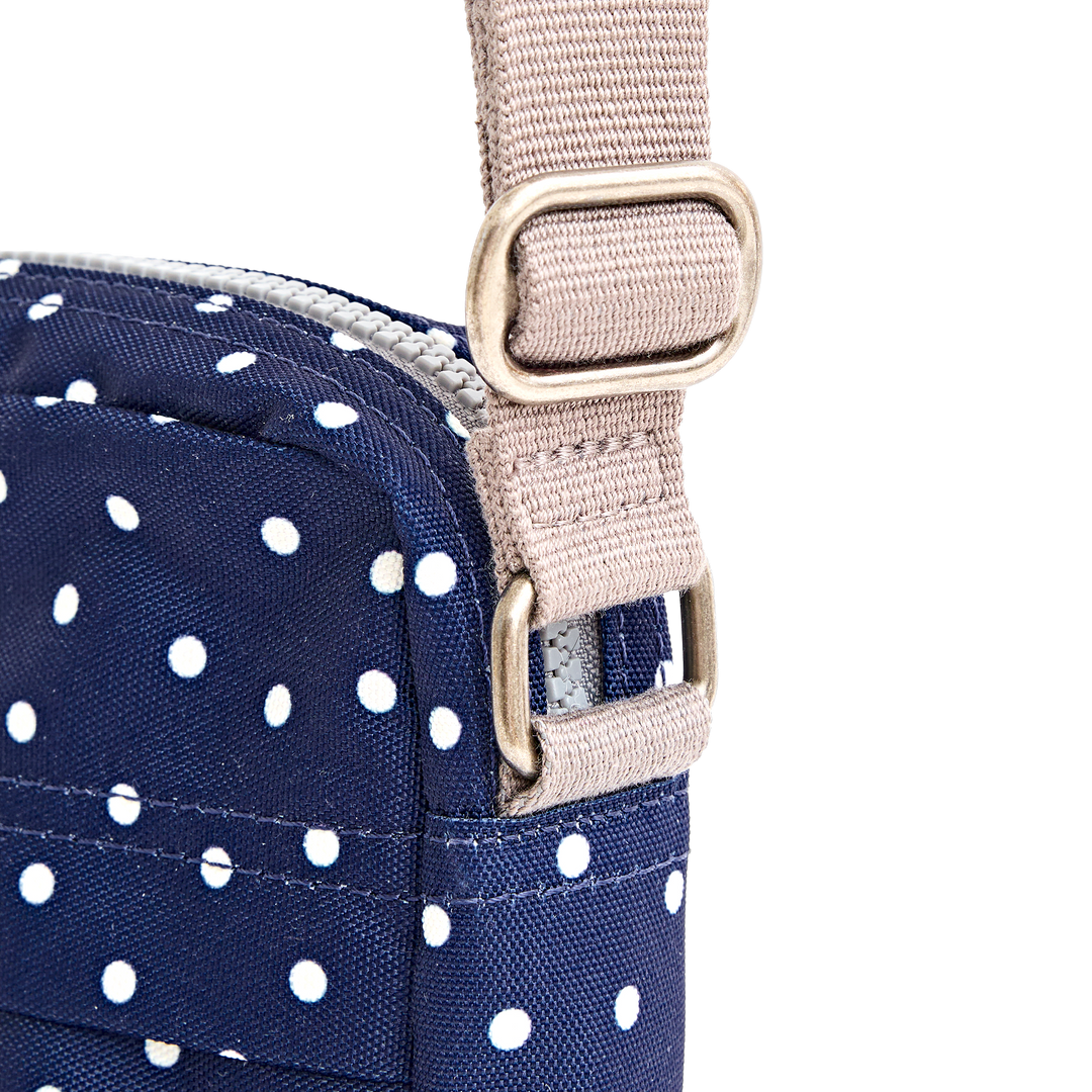 Bond Pocket Crossbody Bag in Navy Polka Dot