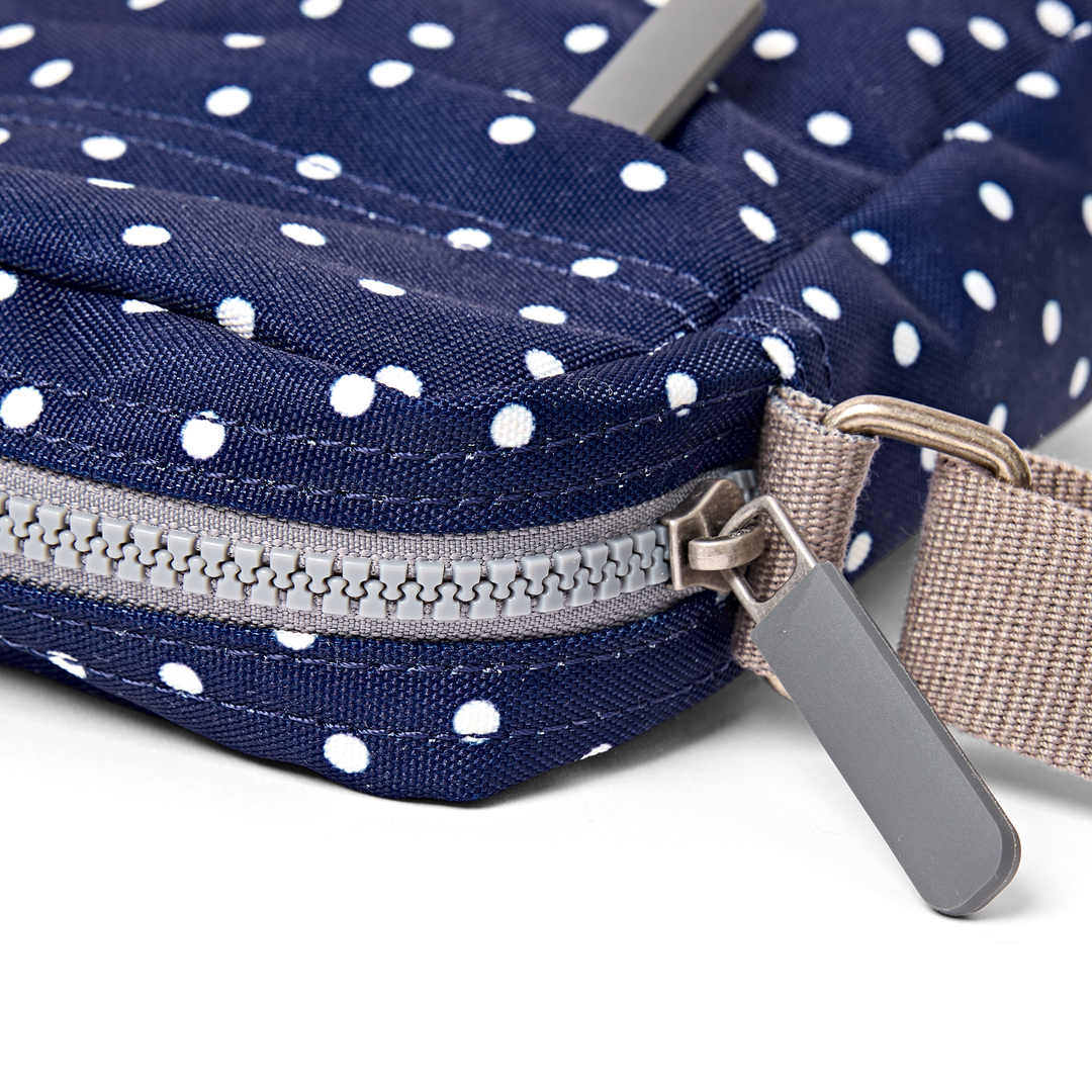 Bond Pocket Crossbody Bag in Navy Polka Dot