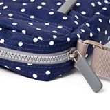 Bond Pocket Crossbody Bag in Navy Polka Dot