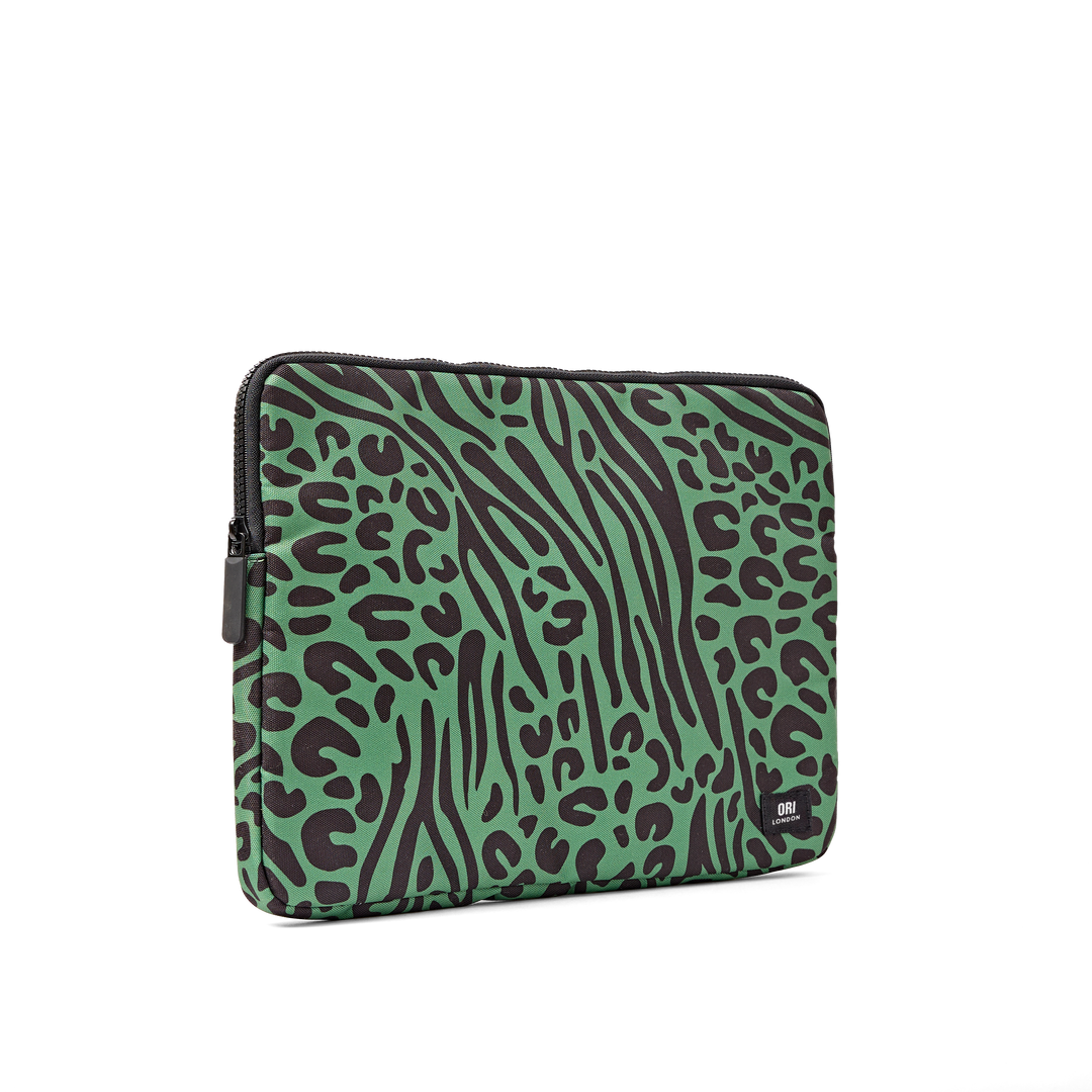 Brick Lane Laptop Sleeve in Mixed Animal Artichoke