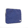Brick Lane Laptop Sleeve in Navy Polka Dot