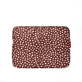 Brick Lane Laptop Sleeve in Brown Dot