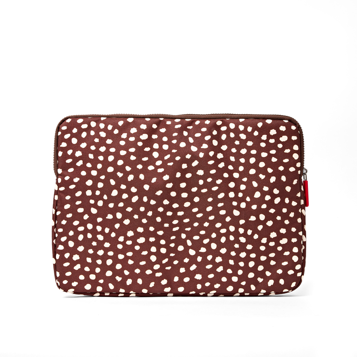 Brick Lane Laptop Sleeve in Brown Dot