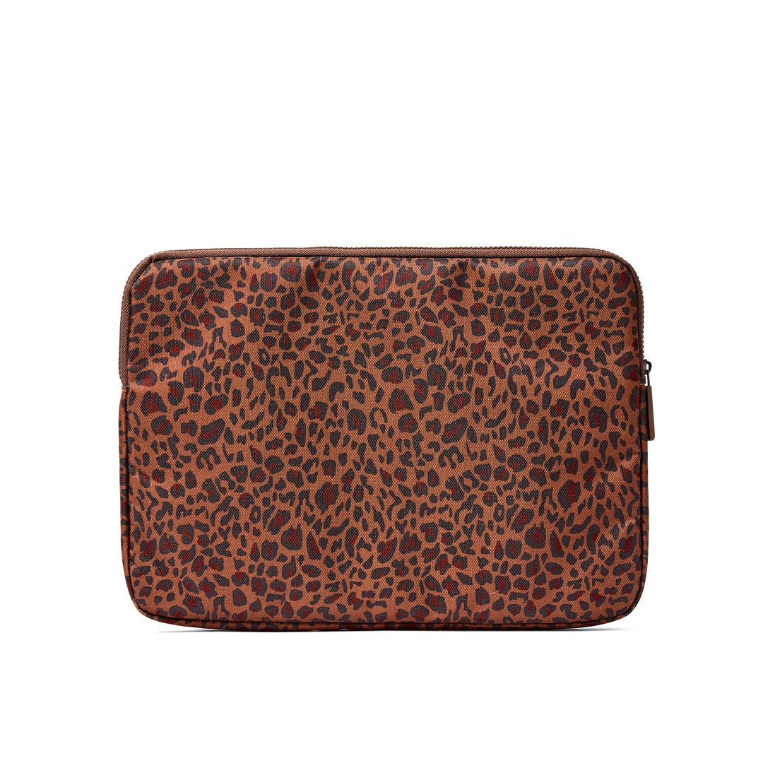 Brick Lane Laptop Sleeve in Mini Leopard