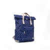 Canfield Roll Top Backpack in Navy Polka Dot