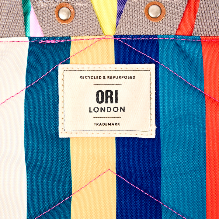 Canfield Roll Top Backpack in Wide Multi Stripe
