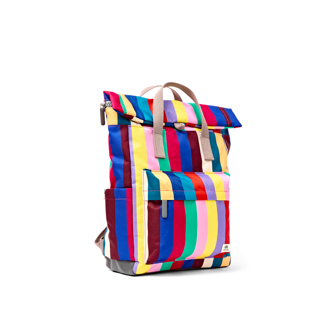 Canfield Roll Top Backpack in Wide Multi Stripe