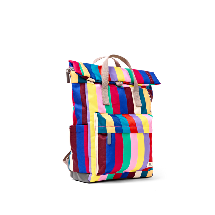 Canfield Roll Top Backpack in Wide Multi Stripe