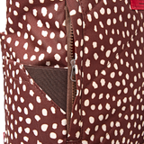 Canfield Roll Top Backpack in Brown Dot