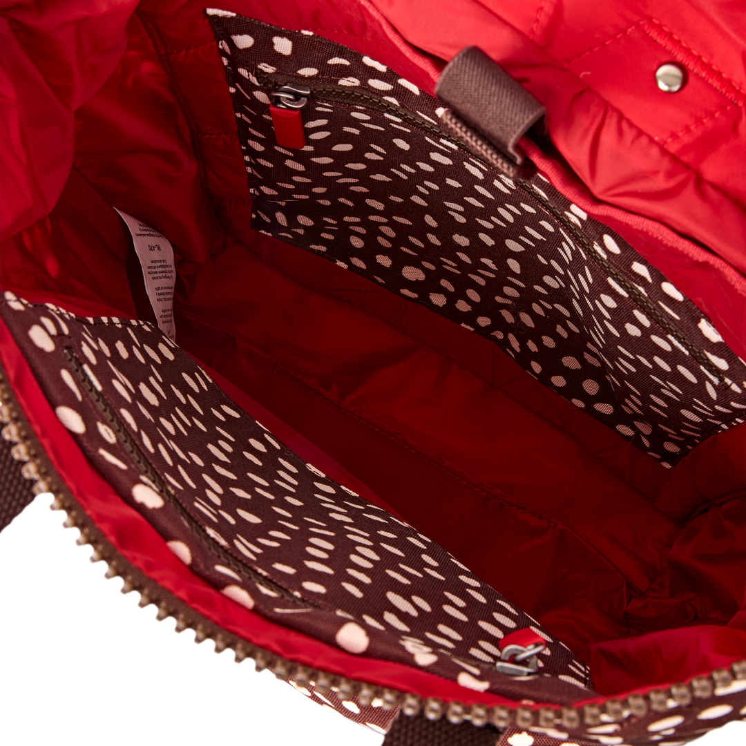 Canfield Roll Top Backpack in Brown Dot