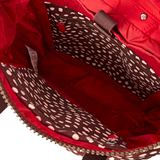 Canfield Roll Top Backpack in Brown Dot