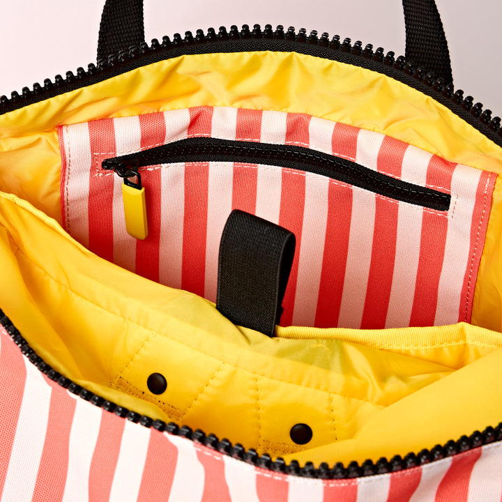 Canfield Backpack in Coral Stripe