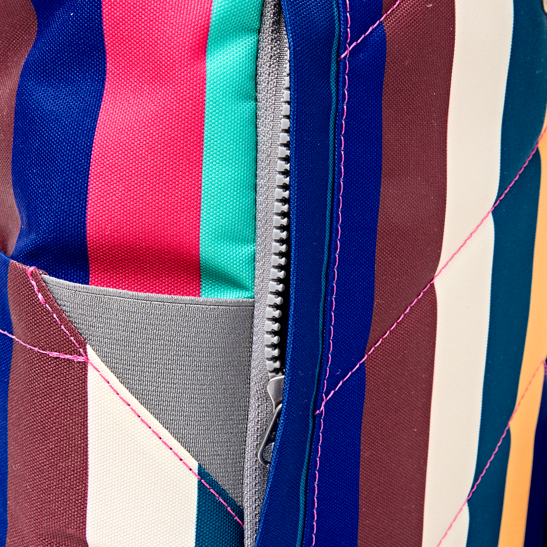 Canfield Roll Top Backpack in Wide Multi Stripe